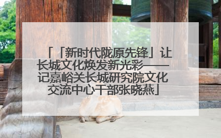 「新时代陇原先锋」让长城文化焕发新光彩——记嘉峪关长城研究院文化交流中心干部张晓燕