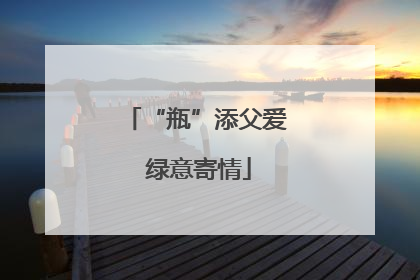 “瓶”添父爱 绿意寄情