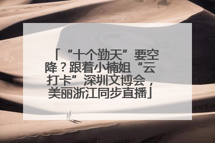 “十个勤天”要空降？跟着小楠姐“云打卡”深圳文博会，美丽浙江同步直播