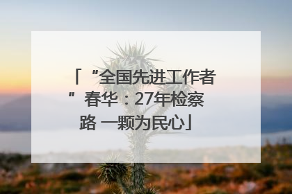 “全国先进工作者”春华：27年检察路 一颗为民心