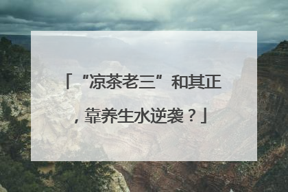 “凉茶老三”和其正，靠养生水逆袭？