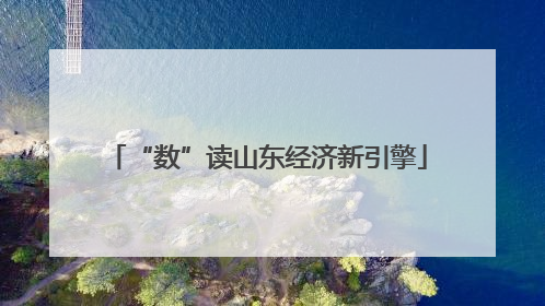 “数”读山东经济新引擎