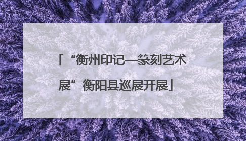 “衡州印记—篆刻艺术展”衡阳县巡展开展