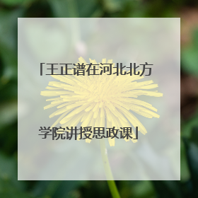 王正谱在河北北方学院讲授思政课