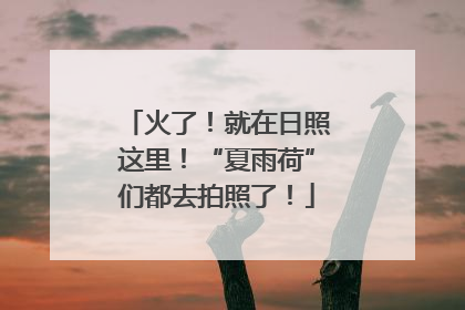 火了！就在日照这里！“夏雨荷”们都去拍照了！
