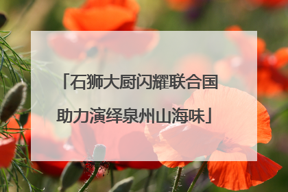 石狮大厨闪耀联合国 助力演绎泉州山海味