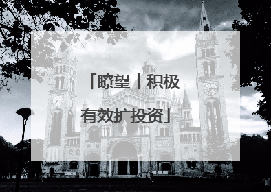 瞭望丨积极有效扩投资