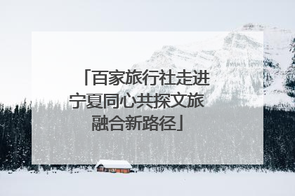 百家旅行社走进宁夏同心共探文旅融合新路径