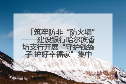 筑牢防非“防火墙”——建设银行哈尔滨香坊支行开展“守护钱袋子 护好幸福家”集中宣传日活动