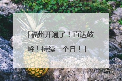 福州开通了！直达鼓岭！持续一个月！