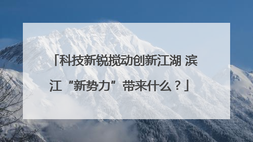 科技新锐搅动创新江湖 滨江“新势力”带来什么?