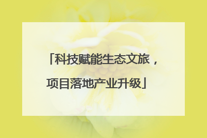 科技赋能生态文旅，项目落地产业升级