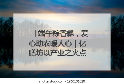 端午粽香飘，爱心助农暖人心｜亿膳坊以产业之火点亮乡村振兴路