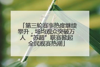 第三轮赛事热度继续攀升，场均观众突破万人 “苏超”联赛掀起全民观赛热潮