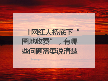 网红大桥底下“圈地收费”，有哪些问题需要说清楚｜新京报快评