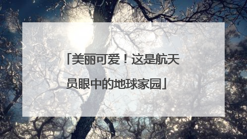 美丽可爱！这是航天员眼中的地球家园