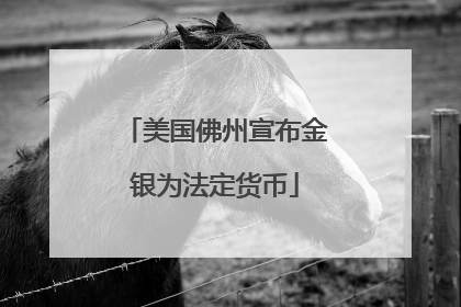 美国佛州宣布金银为法定货币