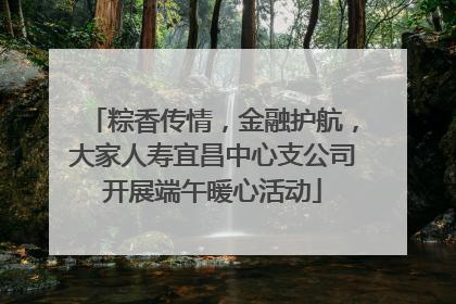 粽香传情，金融护航，大家人寿宜昌中心支公司开展端午暖心活动