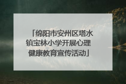 绵阳市安州区塔水镇宝林小学开展心理健康教育宣传活动