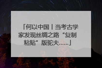 何以中国丨当考古学家发现丝绸之路“复制粘贴”版驼夫……