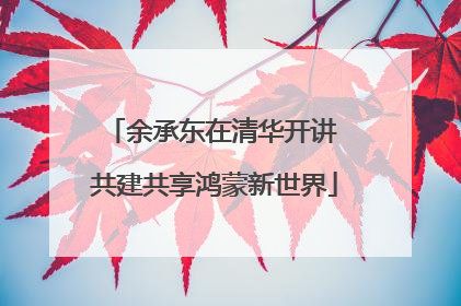 余承东在清华开讲 共建共享鸿蒙新世界