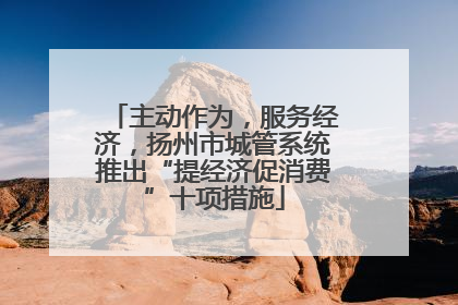 主动作为，服务经济，扬州市城管系统推出“提经济促消费”十项措施