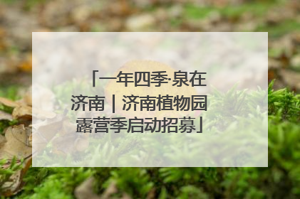 一年四季·泉在济南｜济南植物园露营季启动招募