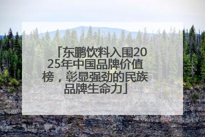 东鹏饮料入围2025年中国品牌价值榜，彰显强劲的民族品牌生命力