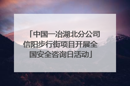 中国一冶湖北分公司信阳步行街项目开展全国安全咨询日活动