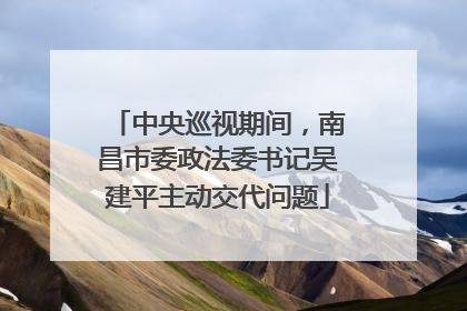 中央巡视期间，南昌市委政法委书记吴建平主动交代问题