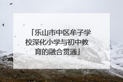 乐山市中区牟子学校深化小学与初中教育的融合贯通