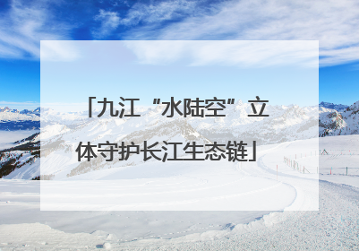 九江“水陆空”立体守护长江生态链