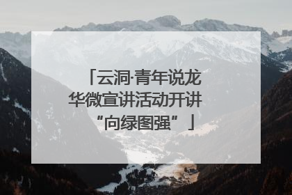 云洞·青年说龙华微宣讲活动开讲“向绿图强”