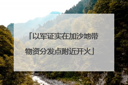 以军证实在加沙地带物资分发点附近开火