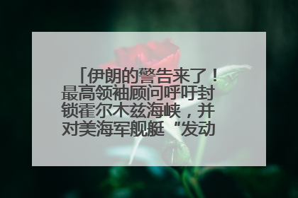 伊朗的警告来了！最高领袖顾问呼吁封锁霍尔木兹海峡，并对美海军舰艇“发动导弹袭击”