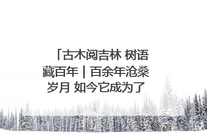 古木阅吉林 树语藏百年｜百余年沧桑岁月 如今它成为了“镇园之宝”