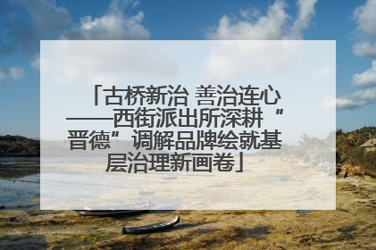 古桥新治 善治连心——西街派出所深耕“晋德”调解品牌绘就基层治理新画卷