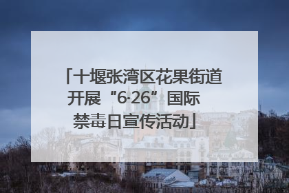 十堰张湾区花果街道开展“6·26”国际禁毒日宣传活动
