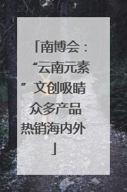 南博会：“云南元素”文创吸睛 众多产品热销海内外