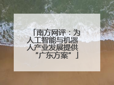 南方网评：为人工智能与机器人产业发展提供“广东方案”
