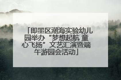即墨区潮海实验幼儿园举办“梦想起航 童心飞扬”文艺汇演暨端午游园会活动