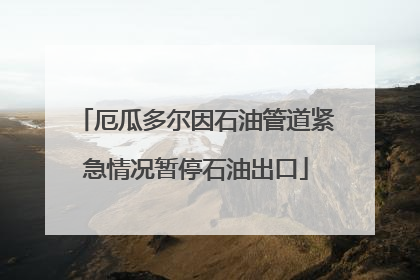 厄瓜多尔因石油管道紧急情况暂停石油出口