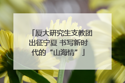 厦大研究生支教团出征宁夏 书写新时代的“山海情”