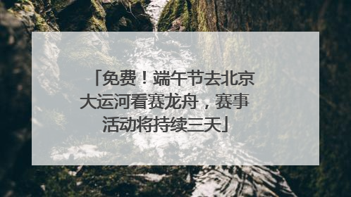 免费！端午节去北京大运河看赛龙舟，赛事活动将持续三天