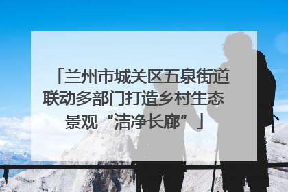 兰州市城关区五泉街道联动多部门打造乡村生态景观“洁净长廊”
