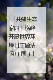 共建生态家园！横峰开展世界环境日主题活动（图）