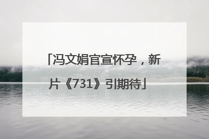 冯文娟官宣怀孕，新片《731》引期待