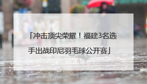 冲击顶尖荣耀！福建3名选手出战印尼羽毛球公开赛