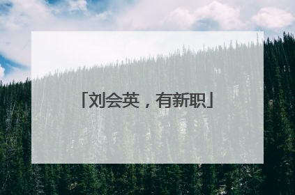 刘会英，有新职