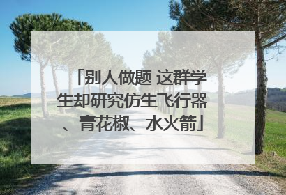 别人做题 这群学生却研究仿生飞行器、青花椒、水火箭